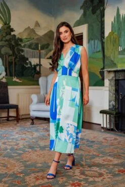 Green Sleeveless Cliodhna Dress -Fashion Clothing Accessories Store carraig donn green sleeveless cliodhna dress 268144