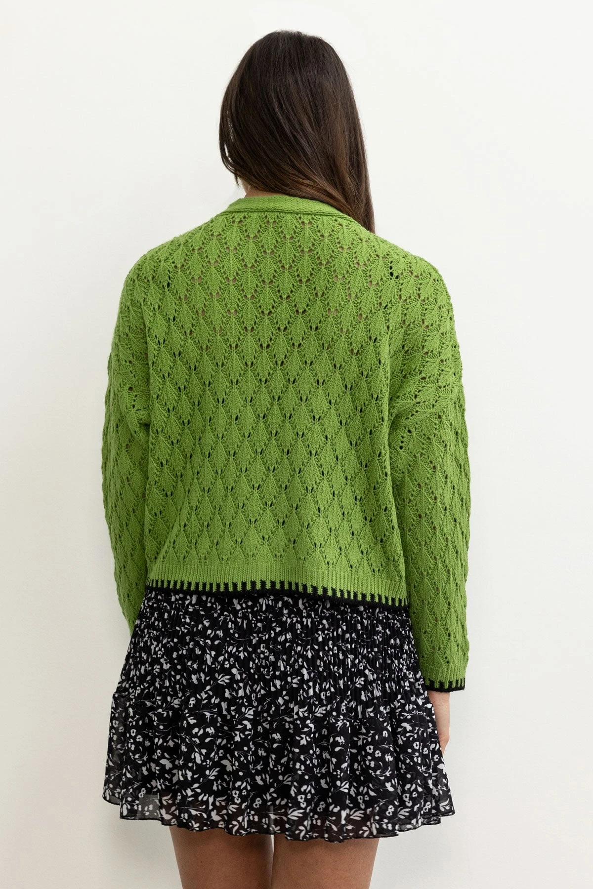 Green Tipped Edge Cardigan 6 Green Tipped Edge Cardigan - Image 4