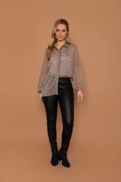 High Low Shirt In Animal Print -Fashion Clothing Accessories Store carraig donn high low shirt in animal print 203996