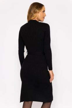 High Neck Rib Dress In Black 15 High Neck Rib Dress In Black -Fashion Clothing Accessories Store carraig donn high neck rib dress in black 232804
