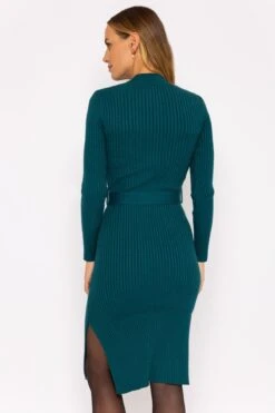 High Neck Rib Dress In Teal 15 High Neck Rib Dress In Teal -Fashion Clothing Accessories Store carraig donn high neck rib dress in teal 410750