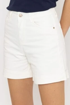 High Waisted White Denim Shorts -Fashion Clothing Accessories Store carraig donn high waisted white denim shorts 943818