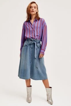 Inoa Midi Denim Skirt -Fashion Clothing Accessories Store carraig donn inoa midi denim skirt 235506