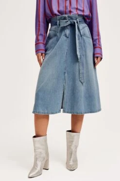 Inoa Midi Denim Skirt -Fashion Clothing Accessories Store carraig donn inoa midi denim skirt 722850