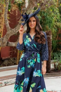 Jacqueline Midi Dress In Navy