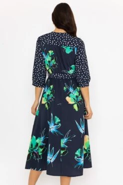 Jacqueline Midi Dress In Navy -Fashion Clothing Accessories Store carraig donn jacqueline midi dress in navy 537268