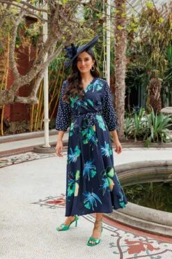 Jacqueline Midi Dress In Navy -Fashion Clothing Accessories Store carraig donn jacqueline midi dress in navy 664826