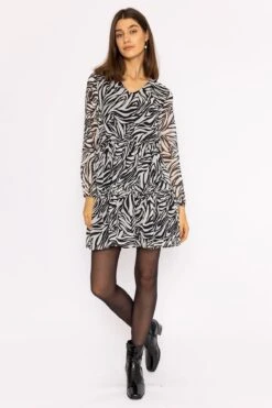 Jessie Dress In Zebra Print -Fashion Clothing Accessories Store carraig donn jessie dress in zebra print 525973