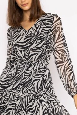 Jessie Dress In Zebra Print -Fashion Clothing Accessories Store carraig donn jessie dress in zebra print 722938