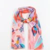 Jungle Leave Scarf In Coral -Fashion Clothing Accessories Store carraig donn jungle leave scarf in coral 242957