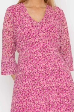 Kerry Midi Dress In Pink Print -Fashion Clothing Accessories Store carraig donn kerry midi dress in pink print 465571