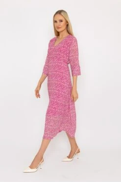 Kerry Midi Dress In Pink Print