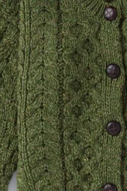 Kids Aran Cardigan In Green -Fashion Clothing Accessories Store carraig donn kids aran cardigan in green 274972