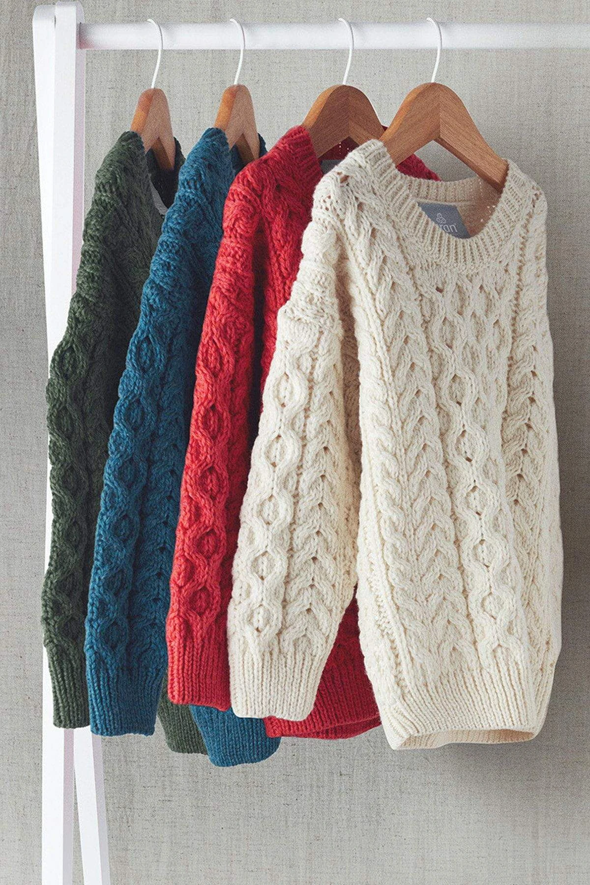 Kids Aran Jumper In Cream 10 Kids Aran Jumper In Cream - Image 8