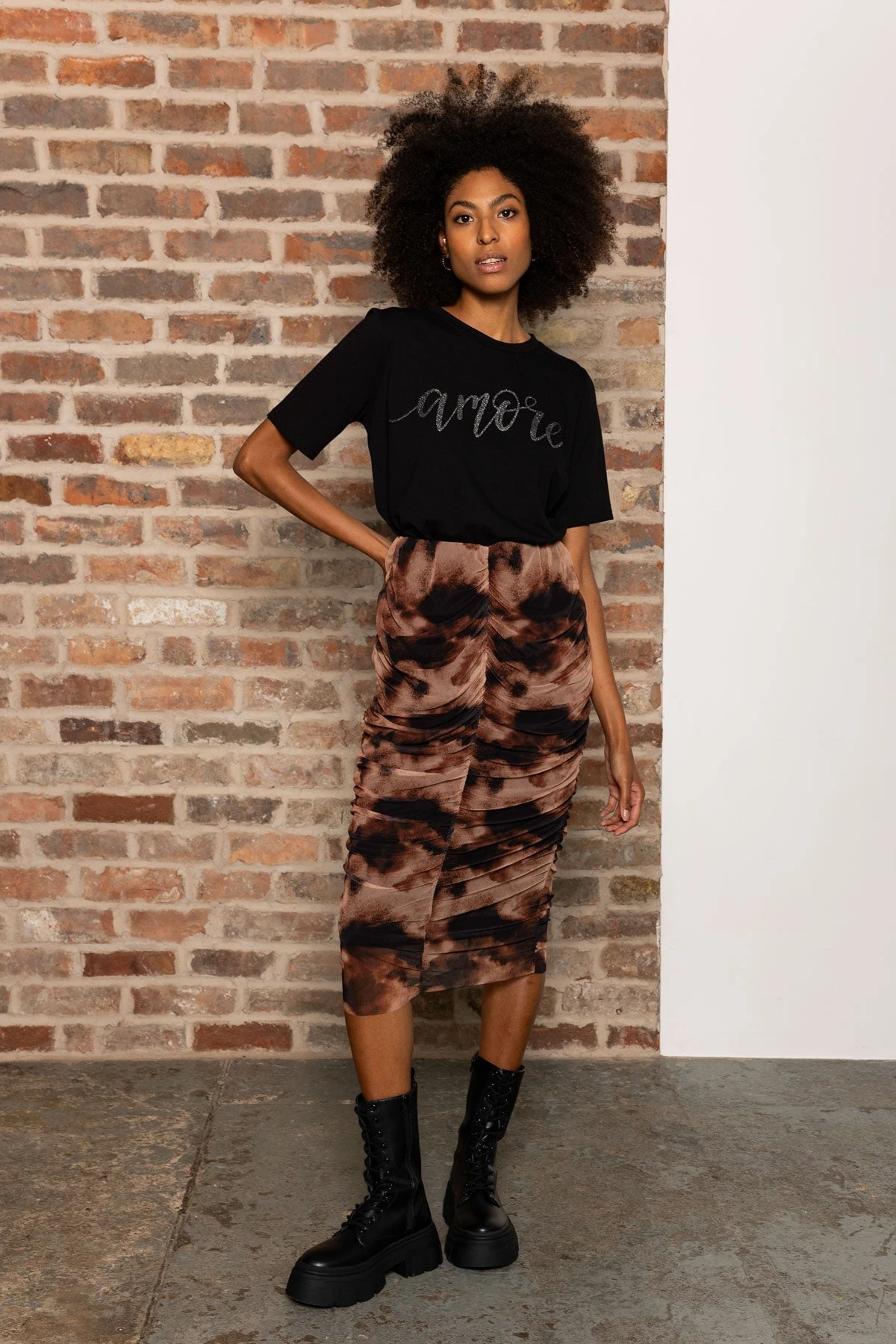 Kimora Skirt In Brown Print 8 Kimora Skirt In Brown Print - Image 6
