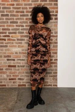 Kimora Skirt In Brown Print 14 Kimora Skirt In Brown Print -Fashion Clothing Accessories Store carraig donn kimora skirt in brown print 681650