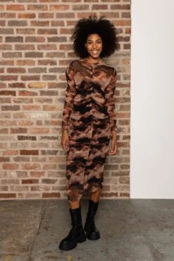 Kimora Skirt In Brown Print 12 Kimora Skirt In Brown Print -Fashion Clothing Accessories Store carraig donn kimora skirt in brown print 916918