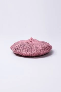 Knitted Beret In Pink