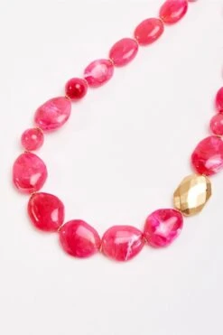 Large Beaded Fuchsia Pink Necklace -Fashion Clothing Accessories Store carraig donn large beaded fuchsia pink necklace 964082