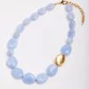 Large Beaded Light Blue Necklace