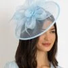 Large Blue Fascinator With Floral Bow -Fashion Clothing Accessories Store carraig donn large blue fascinator with floral bow 423176