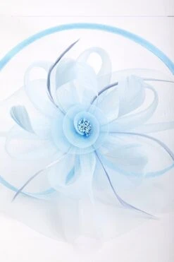 Large Blue Fascinator With Floral Bow -Fashion Clothing Accessories Store carraig donn large blue fascinator with floral bow 951246