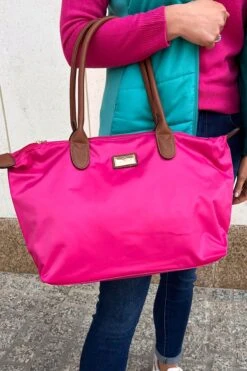 Large Weekender Bag In Fuchsia -Fashion Clothing Accessories Store carraig donn large weekender bag in fuchsia 336137