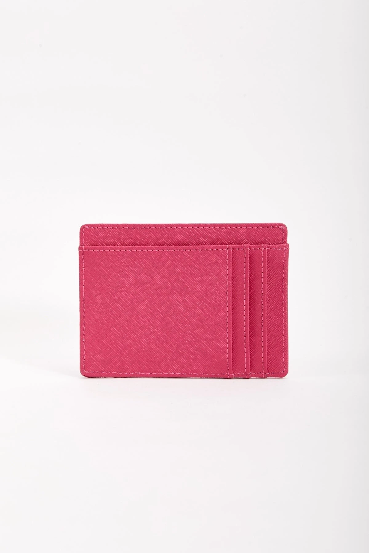 Leather Card Holder In Fuchsia 6 Leather Card Holder In Fuchsia - Image 4