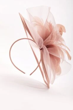 Large Blush Fascinator With Feather 11 Large Blush Fascinator With Feather -Fashion Clothing Accessories Store carraig donn lge fascinator w feather 747595