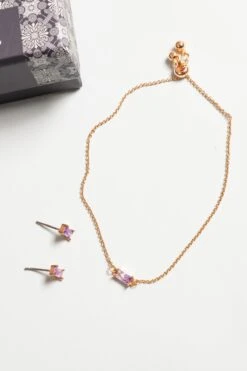 Lilac Stone Earrings - Soul Special -Fashion Clothing Accessories Store carraig donn lilac stone earrings soul special 916402