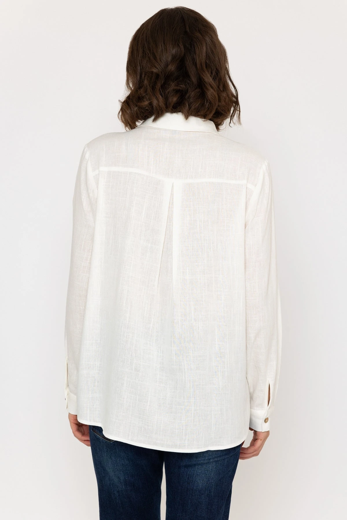 Linen Like Shirt In Ivory 6 Linen Like Shirt In Ivory - Image 4
