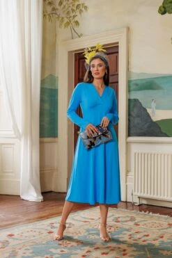 Lisa Blue Midi Dress