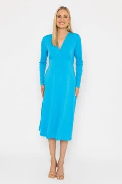 Lisa Blue Midi Dress -Fashion Clothing Accessories Store carraig donn lisa blue midi dress 120488