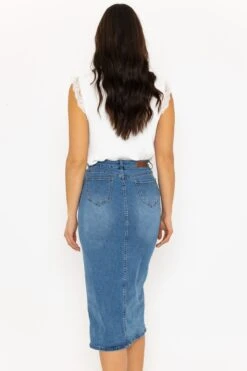 Long Blue Denim Skirt -Fashion Clothing Accessories Store carraig donn long blue denim skirt 370562