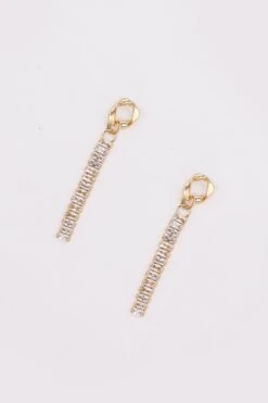 Long Earrings In Gold -Fashion Clothing Accessories Store carraig donn long earrings in gold 263429