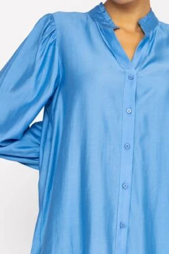 Long Sleeve Spring Blouse In Blue -Fashion Clothing Accessories Store carraig donn long sleeve spring blouse in blue 801107