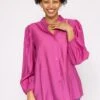 Long Sleeve Spring Blouse In Pink