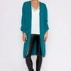 Longline Cardigan In Teal -Fashion Clothing Accessories Store carraig donn longline cardigan in teal 922618