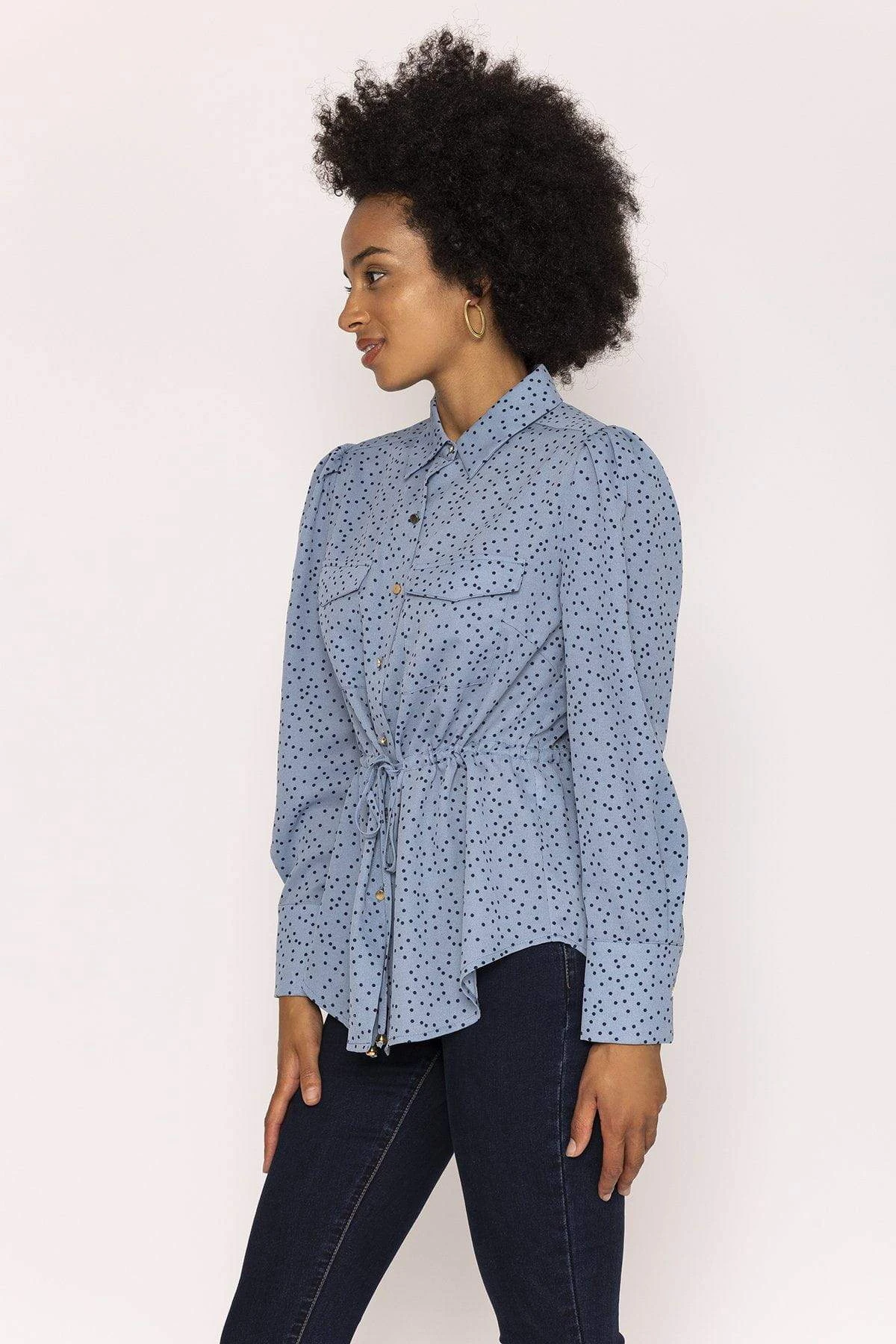 Longline Shirt In Blue 4 Longline Shirt In Blue - Image 2