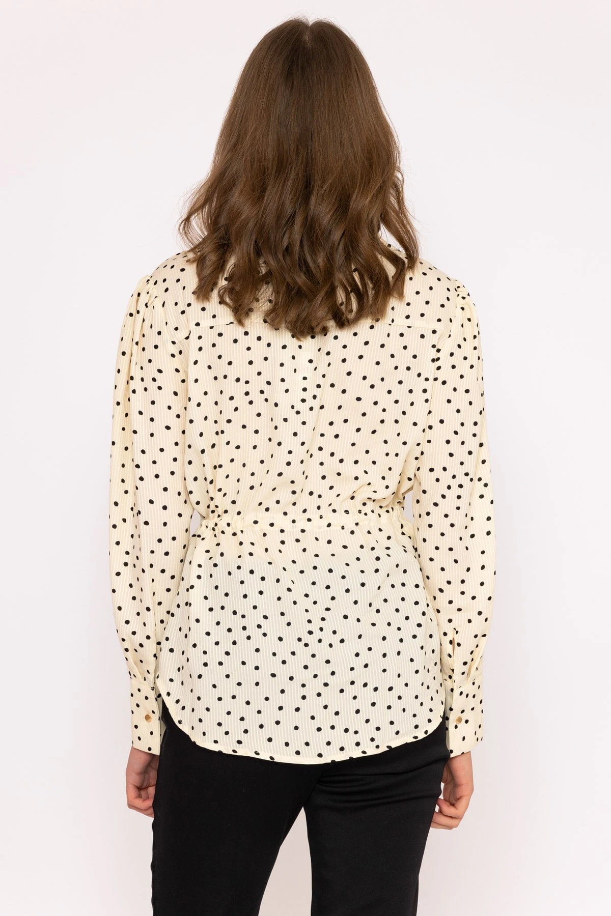 Longline Tie Shirt In Mono 7 Longline Tie Shirt In Mono - Image 5