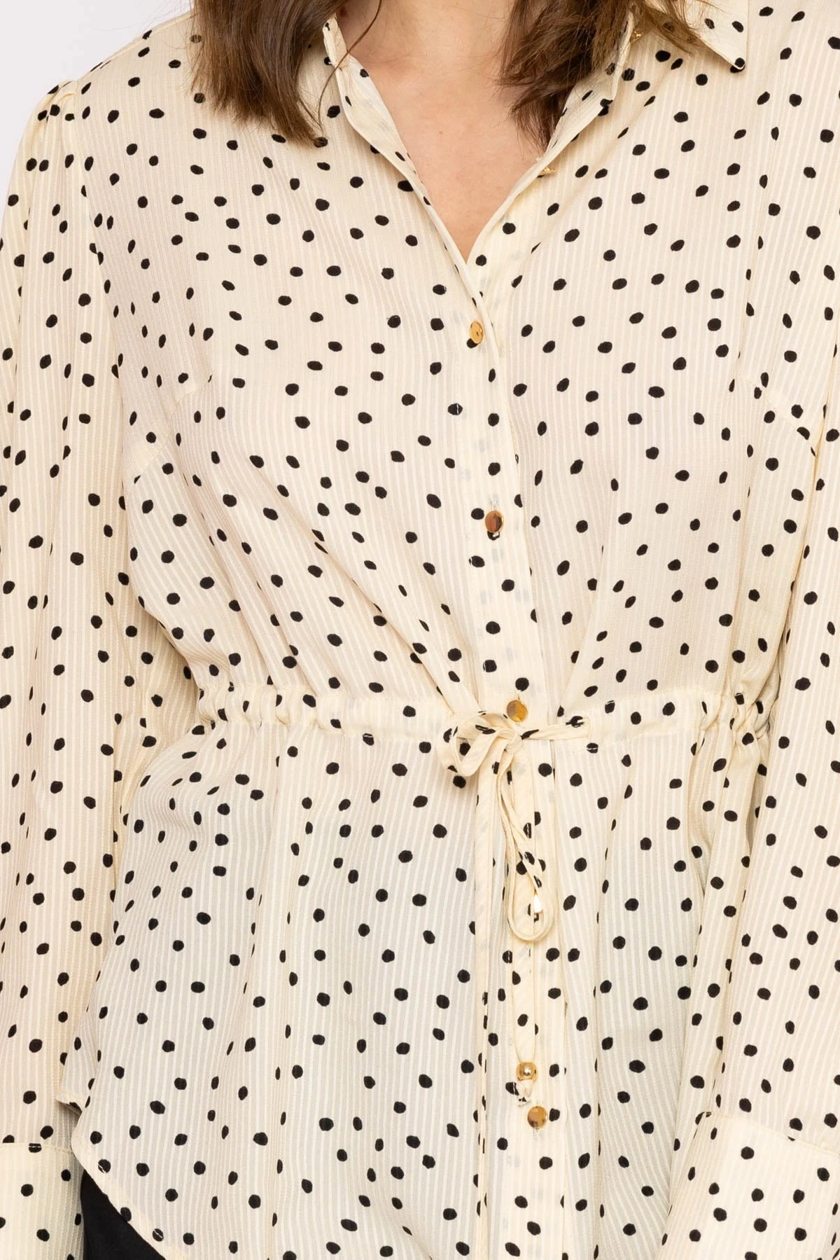 Longline Tie Shirt In Mono 5 Longline Tie Shirt In Mono - Image 3