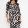 Louisa Midi Dress In Black Print -Fashion Clothing Accessories Store carraig donn louisa midi dress in black print 643978