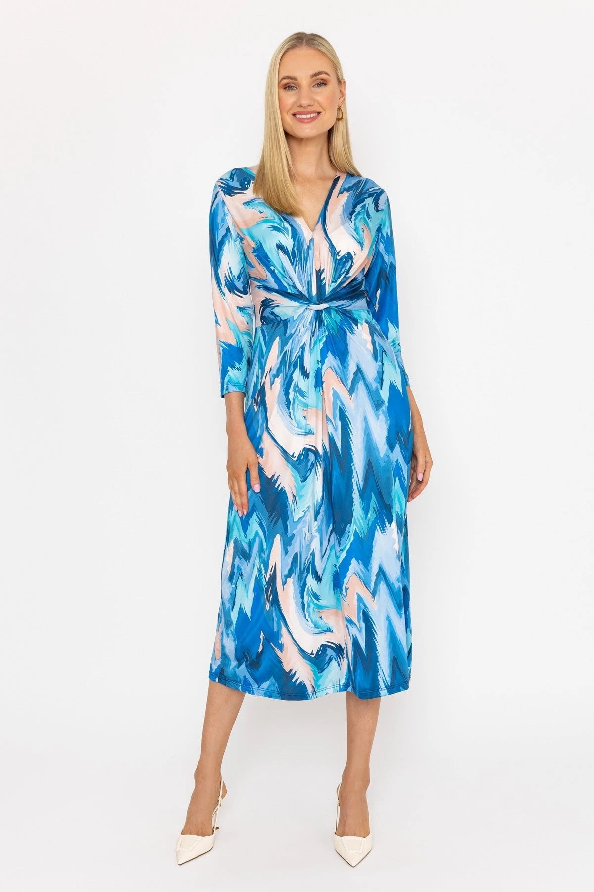 Louisa Midi Dress In Blue 5 Louisa Midi Dress In Blue - Image 3
