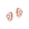 Love Heart Earrings In Rose Gold -Fashion Clothing Accessories Store carraig donn love heart earrings in rose gold 834215