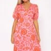 Luna Pink Print Midi Dress -Fashion Clothing Accessories Store carraig donn luna pink print midi dress 588237