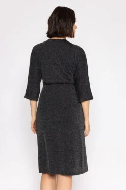 Lurex Wrap Dress In Black -Fashion Clothing Accessories Store carraig donn lurex wrap dress in black 464900