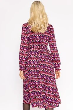Mabel Dress In Pink Geo Print -Fashion Clothing Accessories Store carraig donn mabel dress in pink geo print 709880