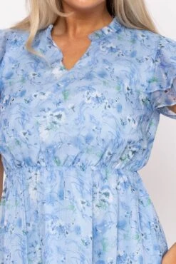 Maria Blue Printed Knee Dress -Fashion Clothing Accessories Store carraig donn maria blue printed knee dress 924534