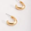 Matte Structured Hoop Earrings -Fashion Clothing Accessories Store carraig donn matte structured hoop earrings 537319
