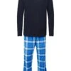 Mens Check Pyjamas In Blue -Fashion Clothing Accessories Store carraig donn mens check pyjamas in blue 823415